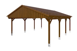 Skan Holz Fichtelberg - Satteldach Einzelcarport Breite 618 cm