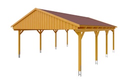 Skan Holz Fichtelberg - Satteldach Einzelcarport Breite 618 cm