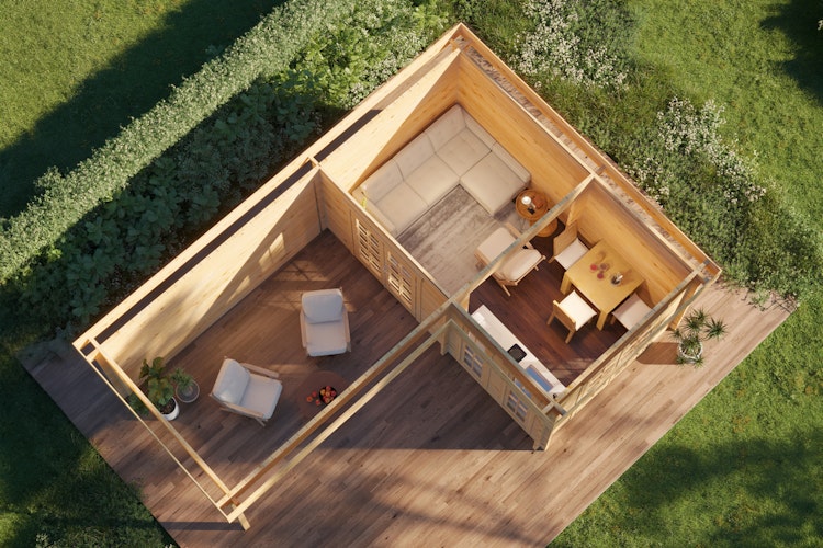 Wolff Finnhaus Gartenhaus Hermosa 6848 - 44 mm 