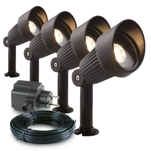 Garden Lights Strahler Focus 4er Set