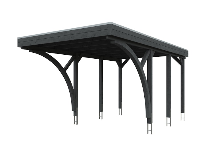 Skan Holz Carport Friesland 314x555 cm inkl. 2 Einfahrtsbögen Sparset 6 Bild