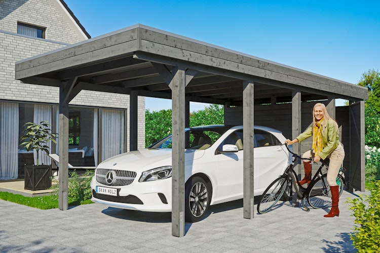 Skan Holz Carport Friesland 314x708 cm inkl. Abstellraum Sparset 2 Bild