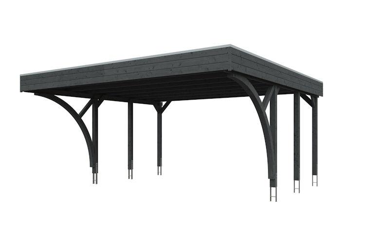 Skan Holz Carport Friesland 557x555 cm inkl. 2 Einfahrtsbögen Sparset 8 Bild