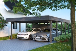 Skan Holz Carport Friesland 557x708 cm inkl. Abstellraum Sparset 4