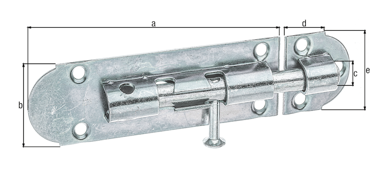 Alberts® Grendelriegel Knopfgriff 100 x 30 mm Bild