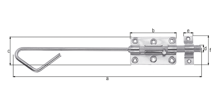 Alberts® Bolzen-Stangenriegel 400 mm Bild