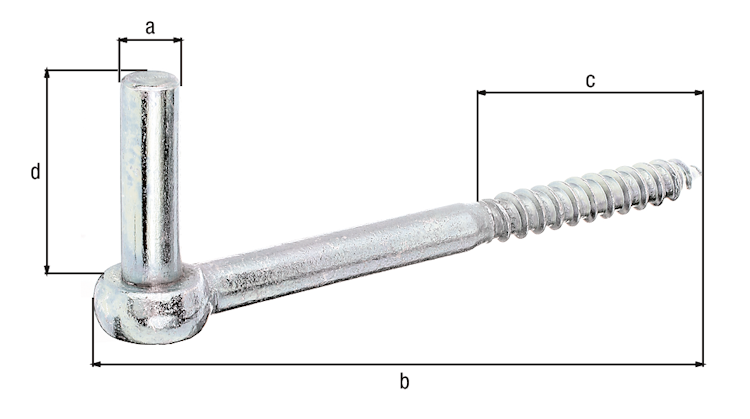 Alberts® Kloben z. Einschrauben ⌀13mm L:165mm Gewinde-L: 65mm