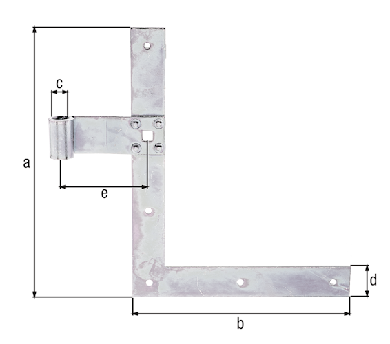 Alberts® Fensterladen-Winkelband 250x200mm gerade unten galvvz. Bild