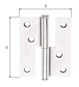 Vorschaubild Aushebescharnier 80x65x12 mm links Bild