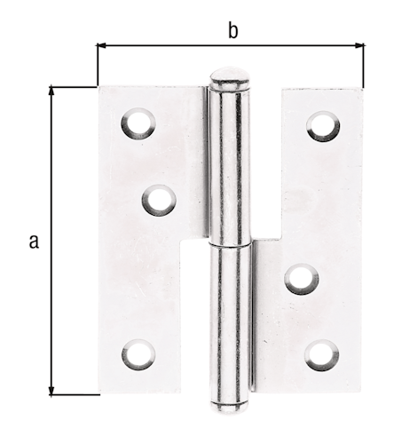 Aushebescharnier 80x65x12 mm links Bild