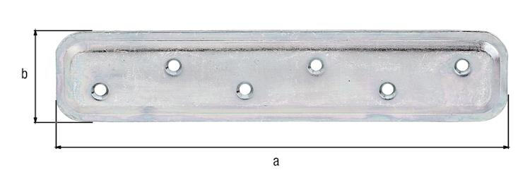 Alberts® Flachverbinder geprägt 180x40x2 mm Bild