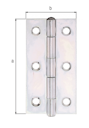 Alberts® Scharnier  70x35 mm