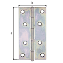 Alberts® Scharnier, sendzimirverzinkt, LxB 100x52 mm 345426
