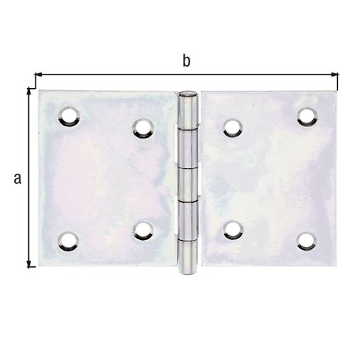 Alberts® Scharnier, galvanisch verzinkt dickschichtpassiviert, LxB 80x120 mm 346515