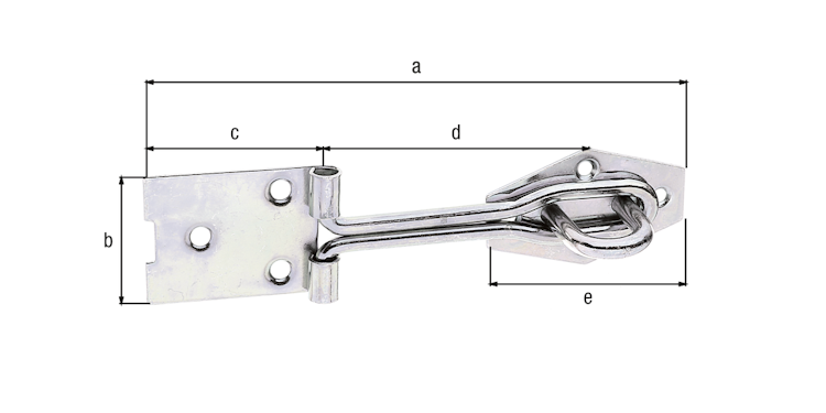 Alberts® Überfalle 140x36mm m. Schlaufe aus gerolltem Draht m. Öse galvvz. Bild