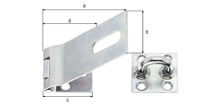 Alberts® Sicherheits-Überfalle 93x37mm Platte 38mm galvvz. Bild