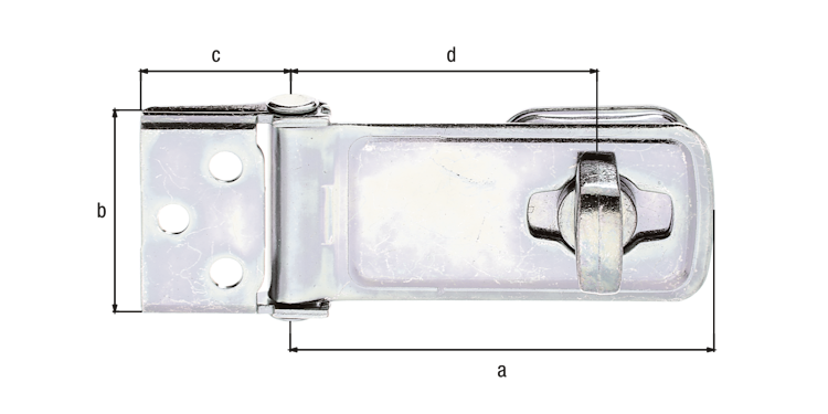 Alberts® Sicherheits-Überfalle 85x40mm Platte 30mm galvvz. Bild