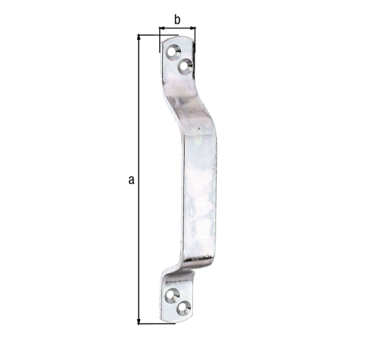Alberts® Torgriff, galvanisch verzinkt dickschichtpassiviert, LxB 190x25 mm 417918