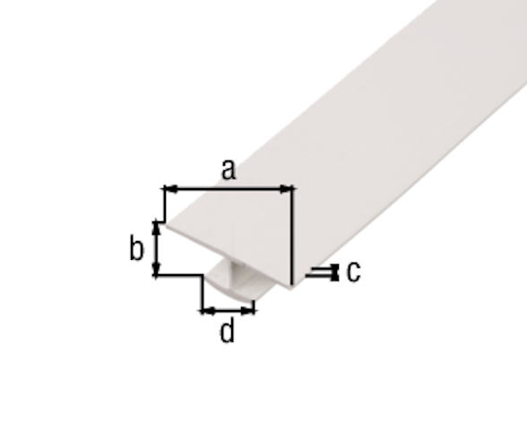 Alberts® H-Profil, Kunststoff, Länge 2,6m, versch. Größen Bild