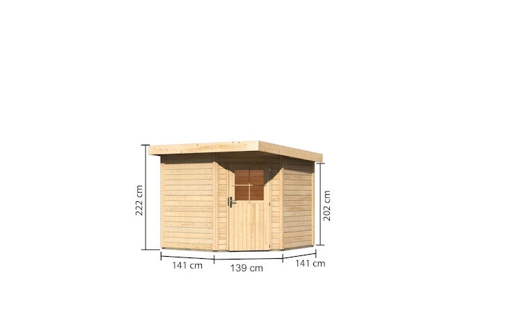 Karibu Woodfeeling Gartenhaus Neuruppin 2/3 - 28 mm inkl. gratis Innenraum-Pflegebox im Wert von 99€