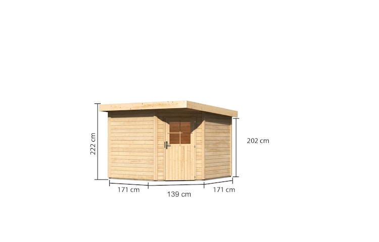 Karibu Woodfeeling Gartenhaus Neuruppin 2/3 - 28 mm inkl. gratis Innenraum-Pflegebox im Wert von 99€