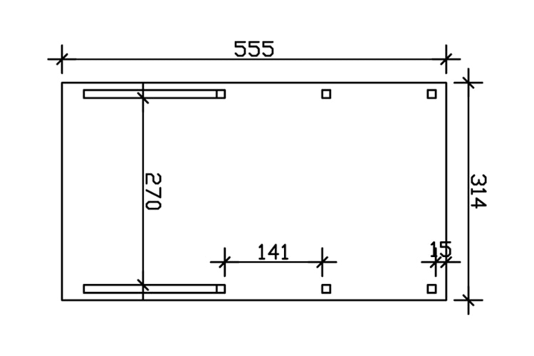 Skan Holz Carport Friesland 314x555 cm inkl. 2 Einfahrtsbögen Sparset 6 Bild