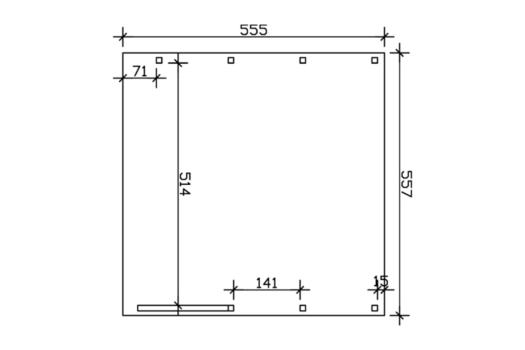 Skan Holz Carport Friesland 557x555 cm inkl. 1 Einfahrtsbogen Sparset 7 Bild