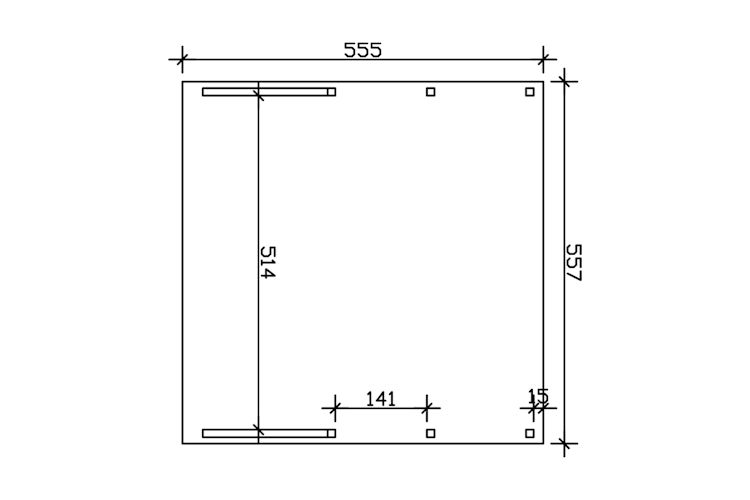 Skan Holz Carport Friesland 557x555 cm inkl. 2 Einfahrtsbögen Sparset 8 Bild