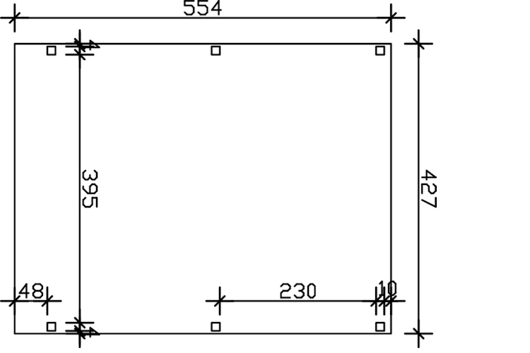 Skan Holz Grunewald - Flachdach Carport aus Leimholz Breite 427 cm Bild