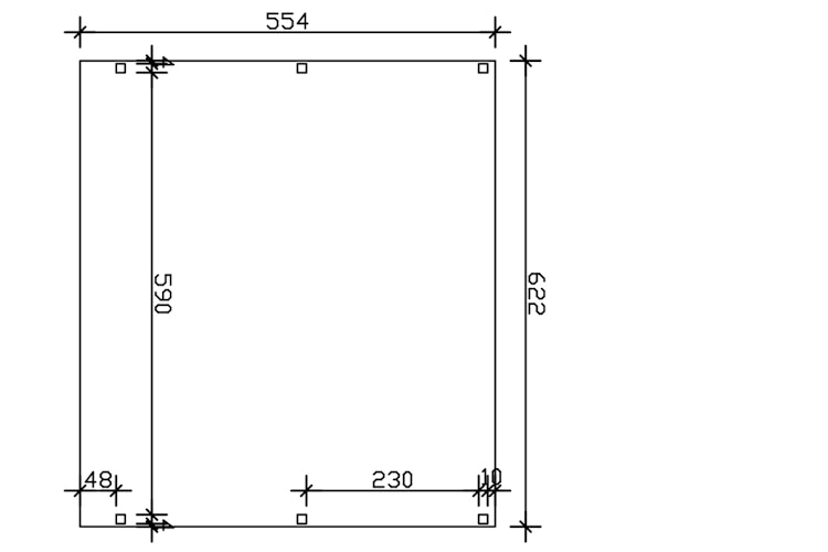 Skan Holz Grunewald - Flachdach Carport aus Leimholz Breite 622 cm Bild