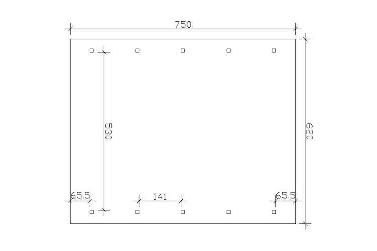 Skan Holz Wallgau - Satteldach Doppelcarport Breite 620 cm Bild