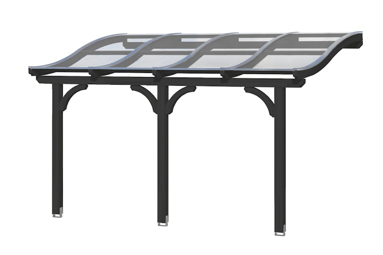 Skan Holz Terrassenüberdachung Venezia mit Mittelpfosten Breite 434 cm