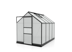 Vitavia Gewächshaus Apollo 5000 inkl. 1 Dachfenster - 5,0 m²-schwarz-6 mm Hohlkammerplatten