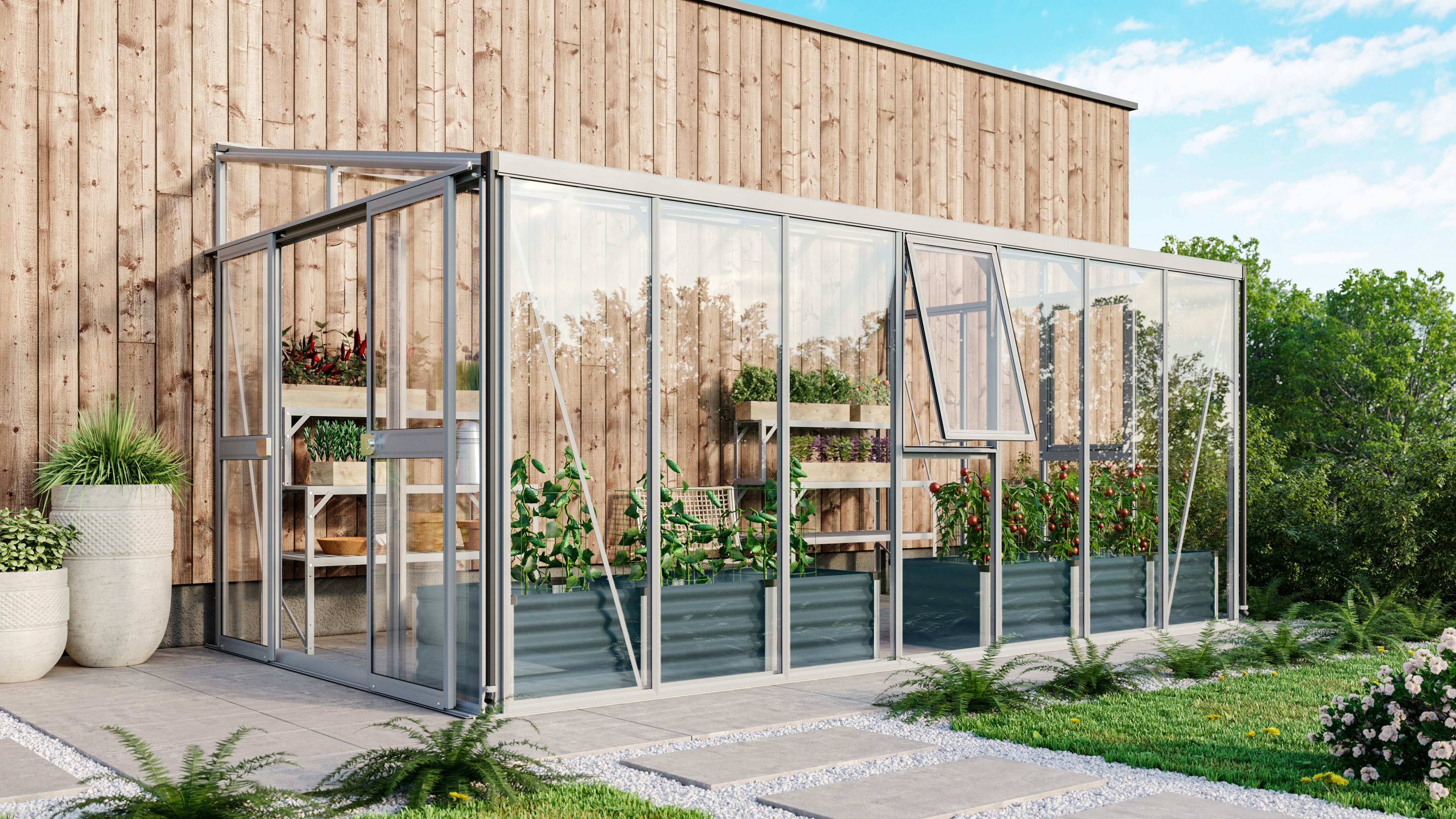 Vitavia Gewächshaus Helena 11900 inkl. 2 Seitenfenstern - 11,8 m²