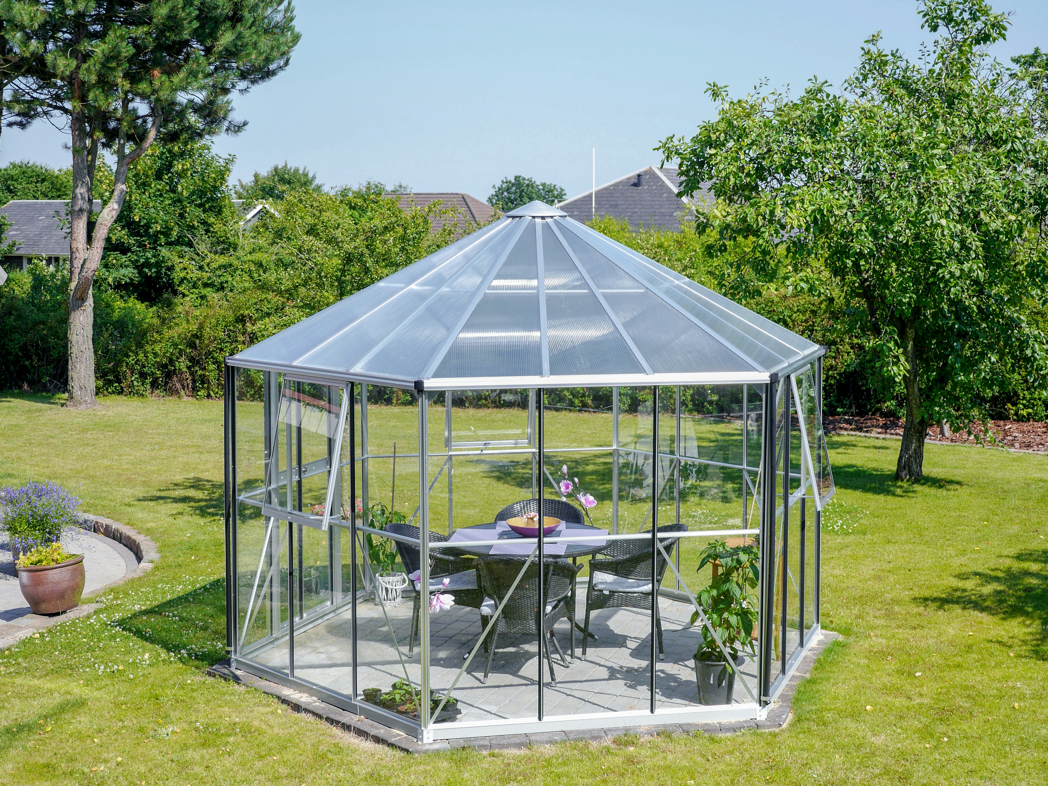 Vitavia Gewächshaus Juno/Hera 9000 inkl. 3 Seitenfenstern - 9,0 m²