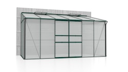 Vitavia Gewächshaus Osiris/Ida 7800 inkl. 2 Dachfenster - 7,8 m² 6 mm Hohlkammerplatten dunkelgrün