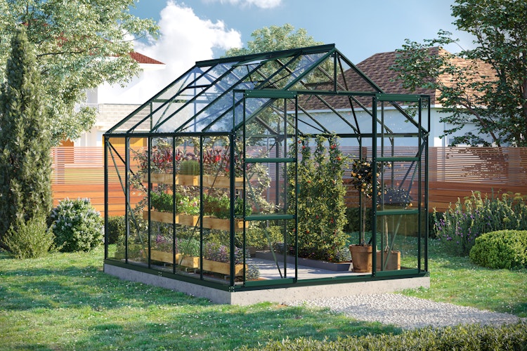 Vitavia Gewächshaus Uranus 8300 inkl. 4 Dachfenstern - 8,3 m² Set inkl. LED Leiste