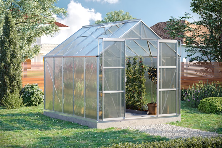 Vitavia Gewächshaus Uranus 8300 inkl. 4 Dachfenstern - 8,3 m² Set inkl. LED Leiste