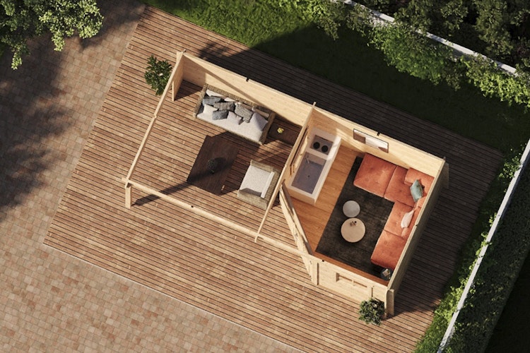 Wolff Finnhaus Gartenhaus Grete 5828 - 40 mm