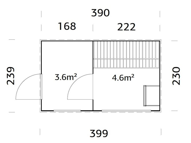 PRE:GA Black Forest Classic Sauna mit Vorraum 8,2 m² Bild