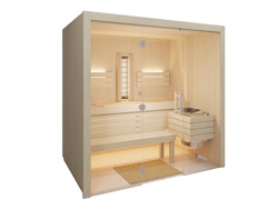 Infraworld Sauna Gracil Complete 140 - 75 mm Multifunktionssauna inkl. 5-teiligem gratis Zubehörset