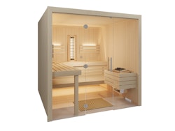 Infraworld Sauna Gracil Complete 210 - 75 mm Multifunktionssauna inkl. 5-teiligem gratis Zubehörset