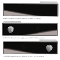 GRIFFWERK Griffpaar FRAME 1.0 GLAS schwarz glänzend RAL 9005
