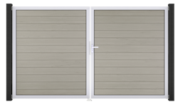 GroJa Solid Tor 2-flügelig 3000 x 1800 mm, Alu-Rahmen EV1