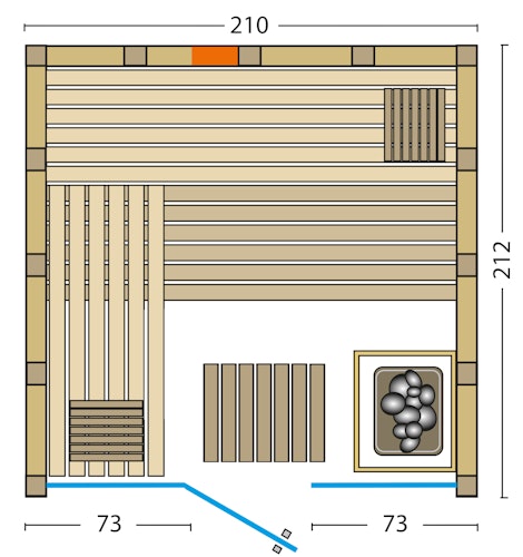 Infraworld Sauna Solido Glas Complete - 40 mm Multifunktionssauna inkl. 5-teiligem gratis Zubehörset Bild