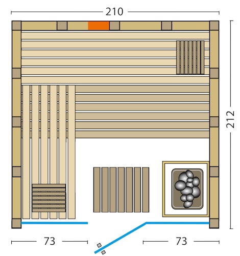 Infraworld Sauna Solido Glas Complete - 40 mm Multifunktionssauna inkl. 5-teiligem gratis Zubehörset Bild