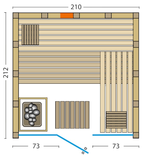 Infraworld Sauna Solido Glas Complete - 40 mm Multifunktionssauna inkl. 5-teiligem gratis Zubehörset Bild