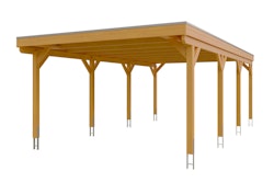 Skan Holz Grunewald - Flachdach Carport aus Leimholz Breite 427 cm