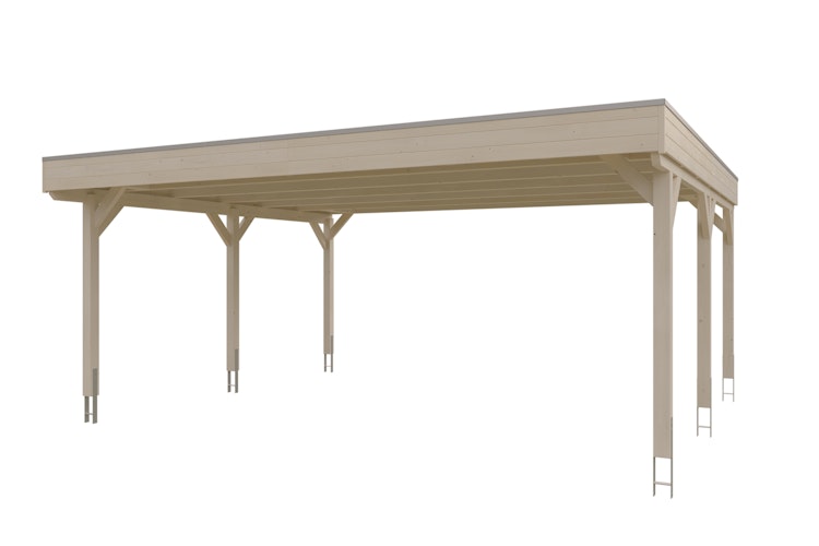 Skan Holz Grunewald - Flachdach Carport aus Leimholz Breite 622 cm Bild