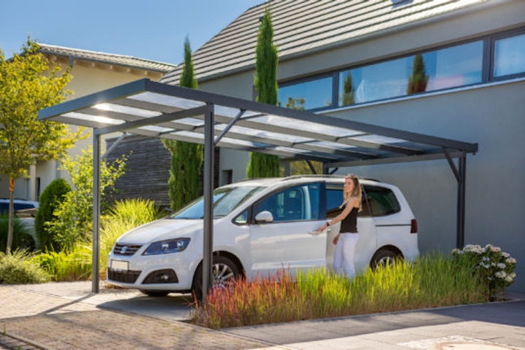 Gutta Einzelcarport Premium weiß/anthrazit